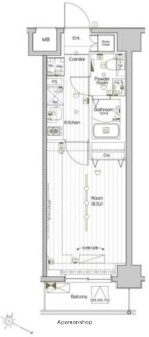 メイクスデザイン池袋イースト(1K/3階)の間取り写真