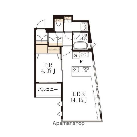 ガーデン小石川(1LDK/3階)の間取り写真