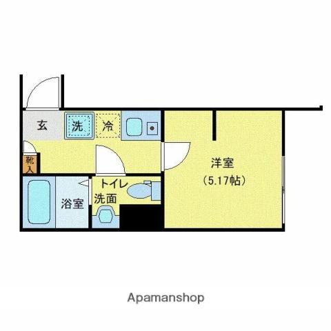 URBAN LUXE(1K/3階)の間取り写真