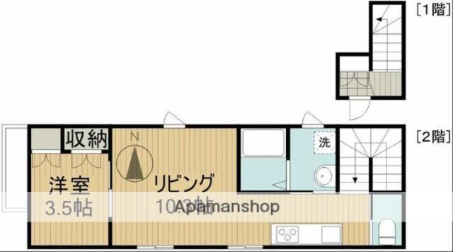 COMFORT 田端(1LDK/2階)の間取り写真