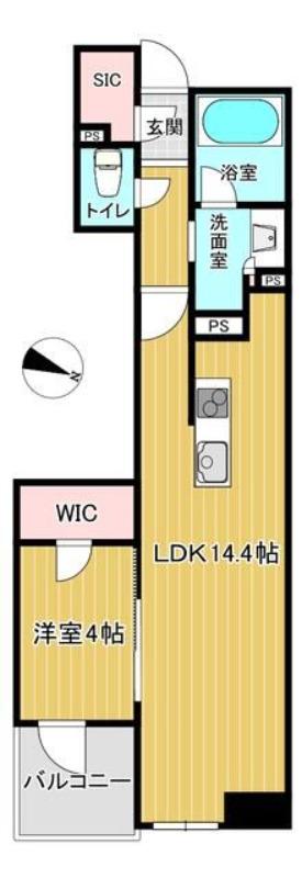 プラウド千代田淡路町(1LDK/5階)の間取り写真