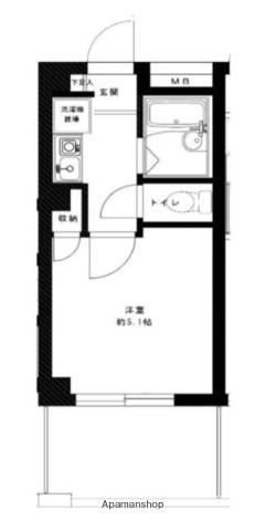 ベルテ・エフ(1K/1階)の間取り写真
