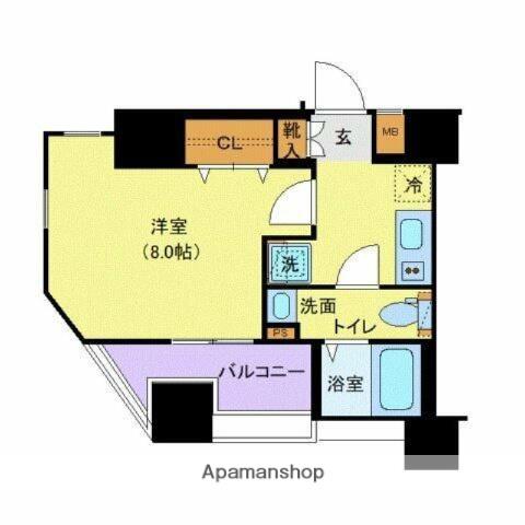 CREST TAPP AYASE(1K/8階)の間取り写真