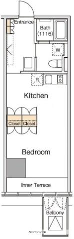 I LIVE FOREST(ワンルーム/10階)の間取り写真