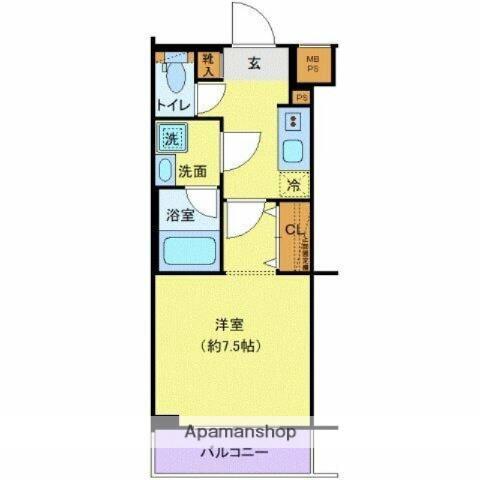 クレヴィスタ常盤台(1K/3階)の間取り写真