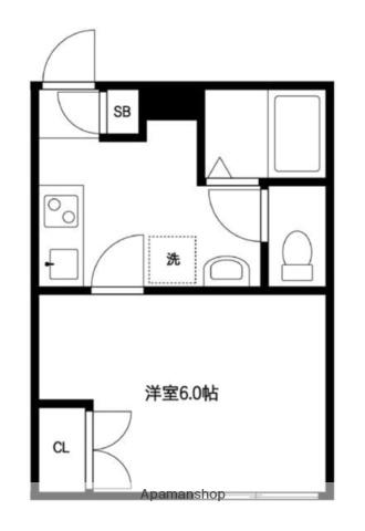 早稲田鶴巻町IMAハウス(1K/2階)の間取り写真