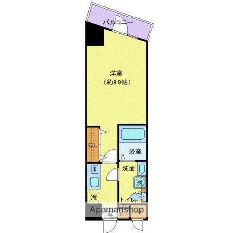 プレール・ドゥーク西新井Ⅱ(1K/2階)の間取り写真