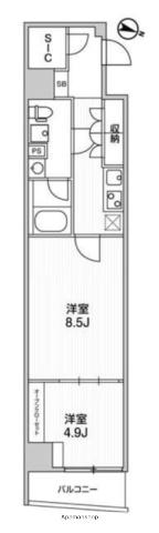 WEAVE BASE -ITABASHI HONCHO(2K/1階)の間取り写真