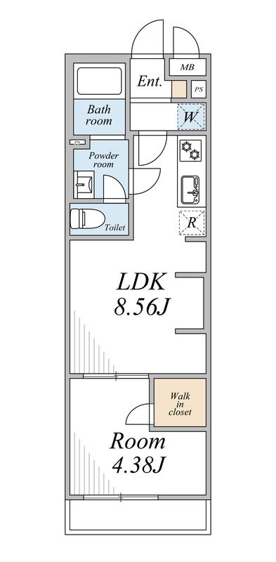 リブリ・板橋区前野町3(1LDK/2階)の間取り写真