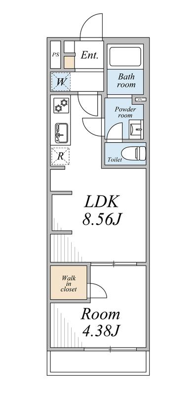 リブリ・板橋区前野町3(1LDK/2階)の間取り写真