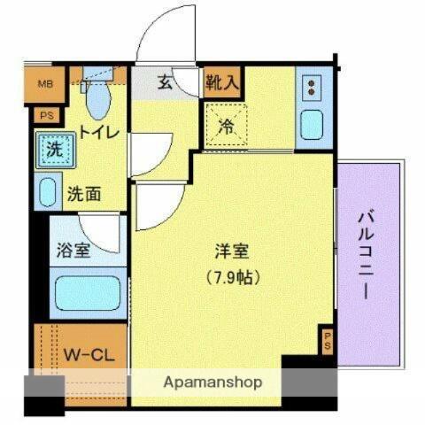 AXAS池袋レジデンス(1K/7階)の間取り写真