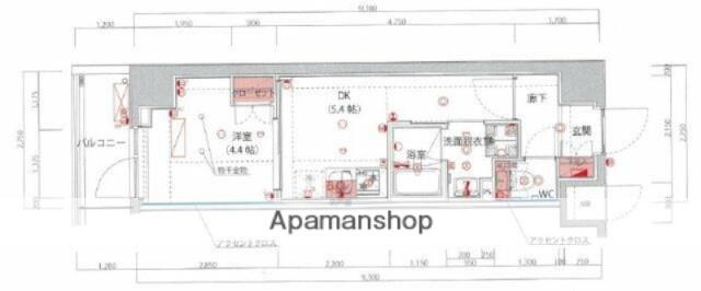 ハーモニーレジデンス六義園(1DK/7階)の間取り写真