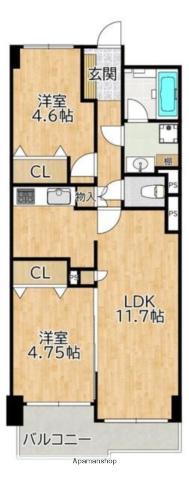 湯島マンションサマリヤ(2LDK/3階)の間取り写真