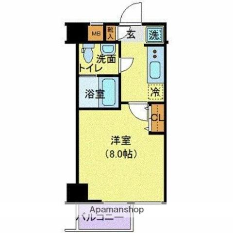 クレヴィスタ文京江戸川橋(1K/5階)の間取り写真