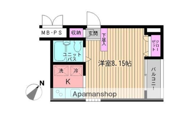 物件名登録なし(1K/2階)の間取り写真