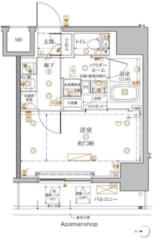 クレイシアIDZ王子マークプレイス(1K/3階)の間取り写真