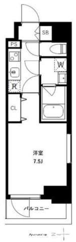 アーバンパーク浅草2(1K/4階)の間取り写真