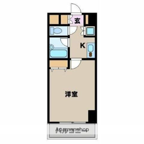 スカイコートお茶の水(1K/2階)の間取り写真