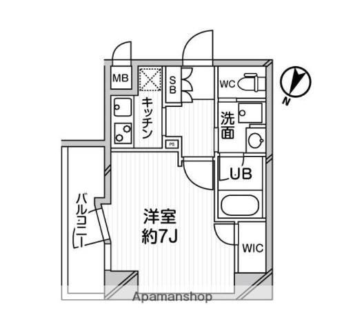 GRAN PASEO巣鴨(1K/9階)の間取り写真