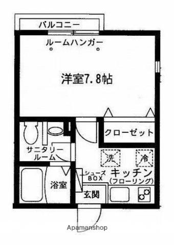 レーヴ・ユキ(1K/1階)の間取り写真