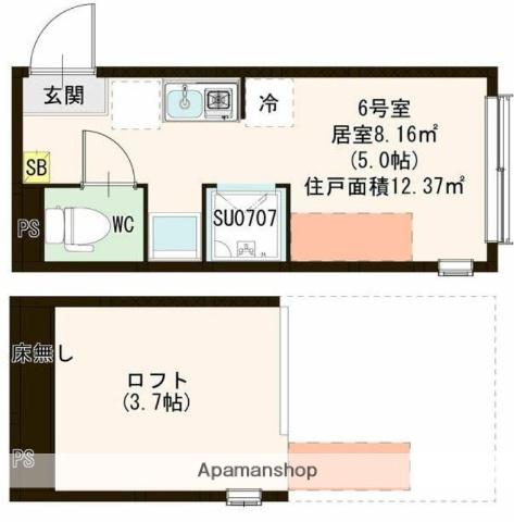 ピッコロモンド赤羽(ワンルーム/2階)の間取り写真