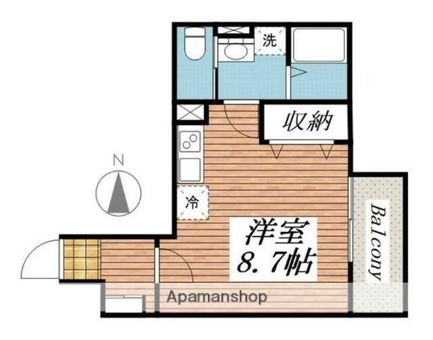 CROSS ROAD(ワンルーム/2階)の間取り写真