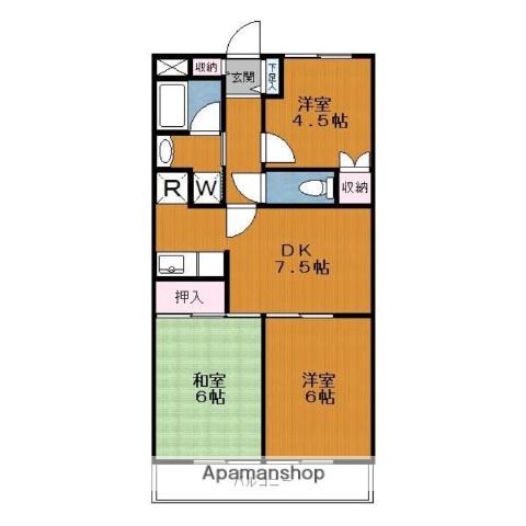 アトレ・アイリィー(3DK/4階)の間取り写真