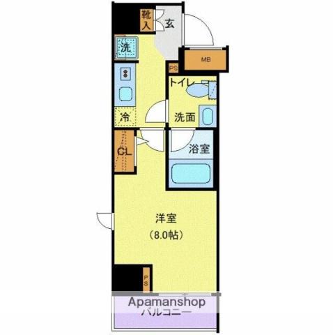 アイル西日暮里イースト(1K/4階)の間取り写真