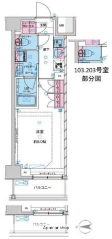 ジェノヴィア北池袋Ⅱ(1K/5階)の間取り写真