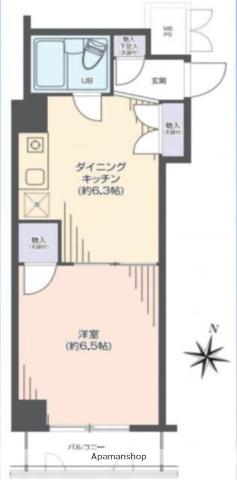貸マンション 板橋区高島平5丁目(1DK/2階)の間取り写真