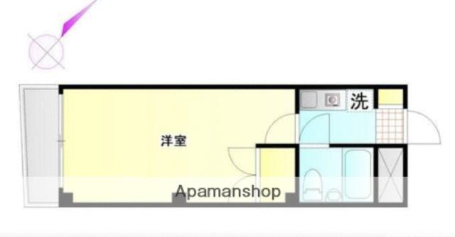 フラッツ上野桜木(ワンルーム/2階)の間取り写真