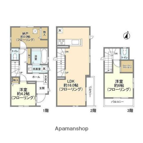 東京地下鉄有楽町線 千川駅 徒歩5分 3階建 築4年(2SLDK)の間取り写真
