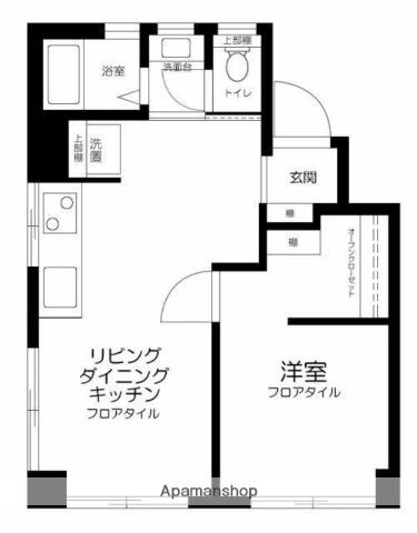 小林ビル(1LDK/3階)の間取り写真