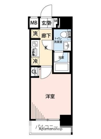 マイナビSTAY池袋北口(1K/6階)の間取り写真