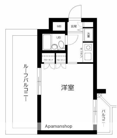 フリーダム町屋(1K/4階)の間取り写真