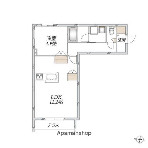 へーベルメゾン西巣鴨(1LDK/1階)の間取り写真