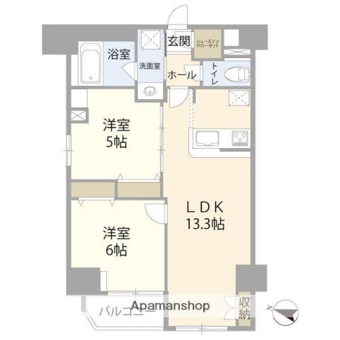 プレセダンヒルズ文京本駒込(2LDK/10階)の間取り写真