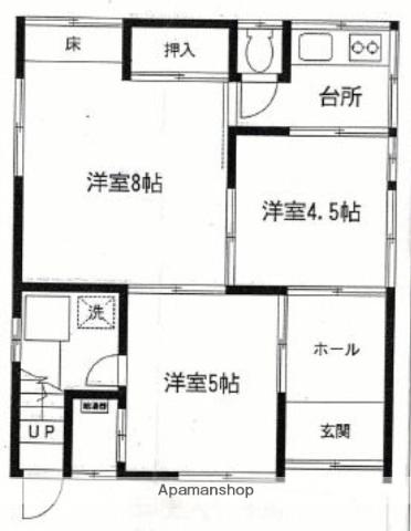 平和荘(3K/1階)の間取り写真