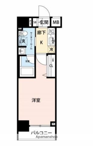 マイナビSTAYグランデ上野(1K/10階)の間取り写真