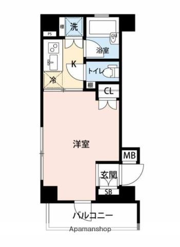 マイナビSTAYミライエイースト池袋(1K/5階)の間取り写真