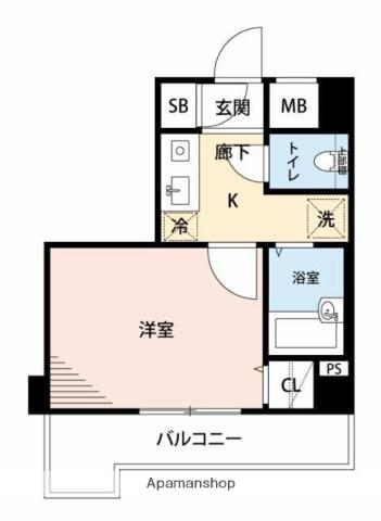 マイナビSTAYミライエ池袋4丁目(1K/4階)の間取り写真
