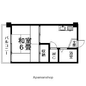 中澤ビル(1K/4階)の間取り写真