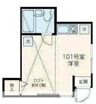 TCRE大塚Ⅱ(ワンルーム/1階)の間取り写真