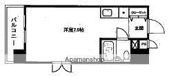 駒込K&Mビル(ワンルーム/4階)の間取り写真