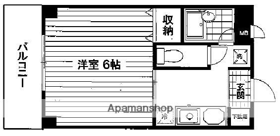 フォルク板橋(1K/3階)の間取り写真