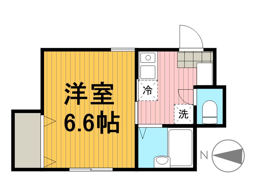 コーポ望月(1K/1階)の間取り写真