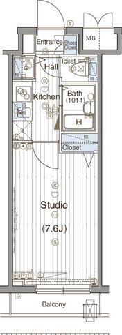 グランド・ガーラ神田(1K/12階)の間取り写真