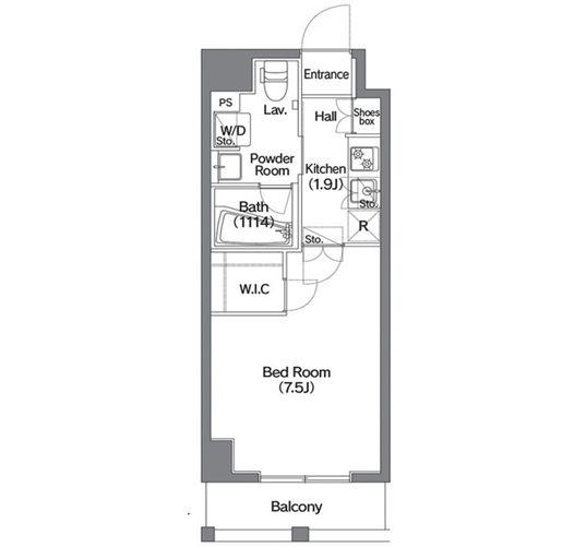 コンフォリア錦糸町DEUX(1K/5階)の間取り写真