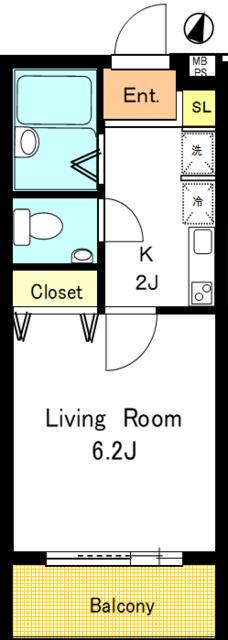 リヴェール木場(1K/3階)の間取り写真