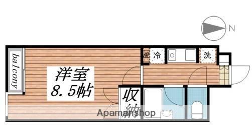 興和太平アパートメント(1K/7階)の間取り写真